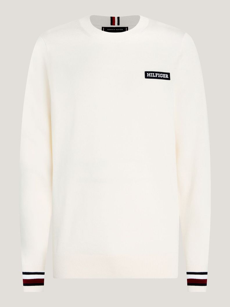 SWEATER GLOBAL STRIPE LOGO BLANCO TOMMY HILFIGER-4