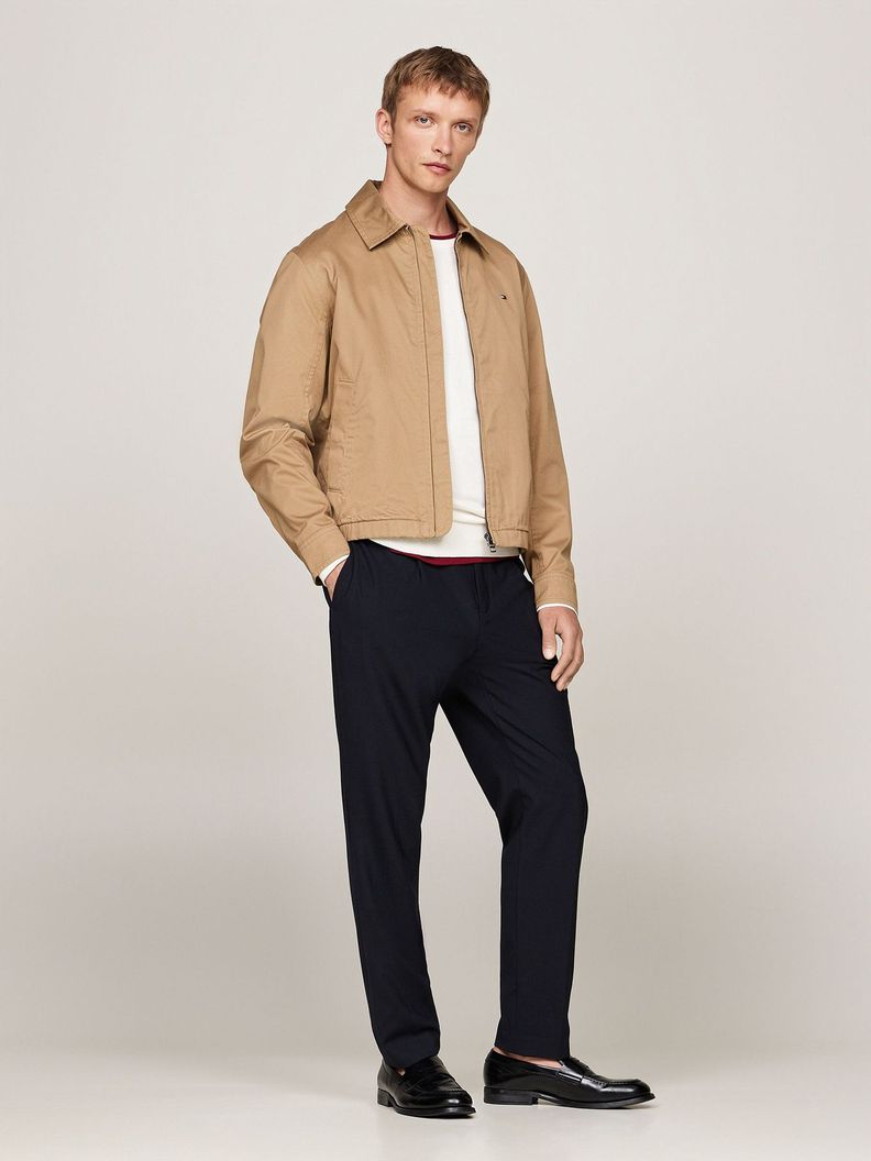Chaqueta Cotton Ivy Con Cierre Beige Tommy Hilfiger-1