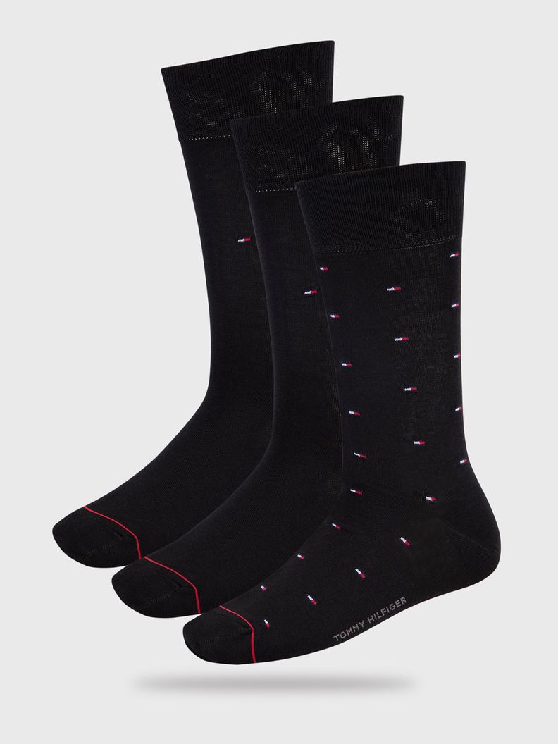Pack De 3 Calcetines Essential Negro Tommy Hilfiger-0