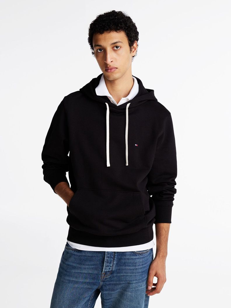 Polerón Hoodie Con Logo Bordado Negro Tommy Hilfiger-0