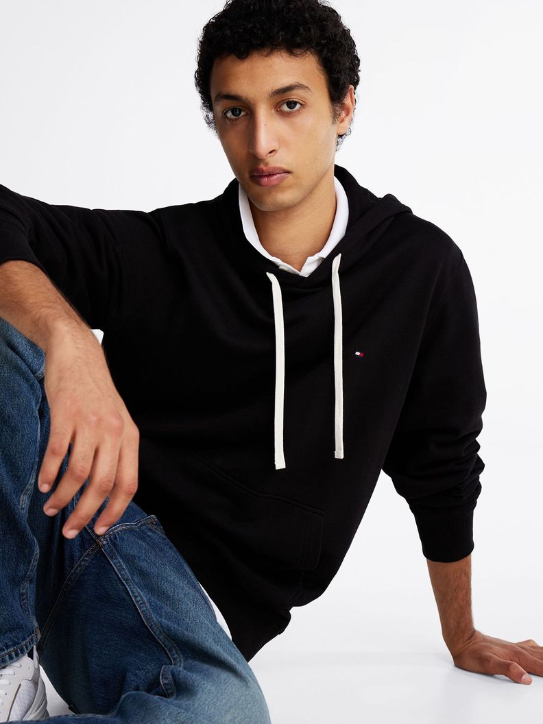 Polerón Hoodie Con Logo Bordado Negro Tommy Hilfiger-3