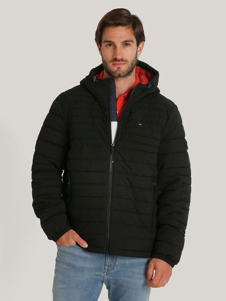 Parka Hoodie Solid Con Cierre Negro Tommy Hilfiger-0