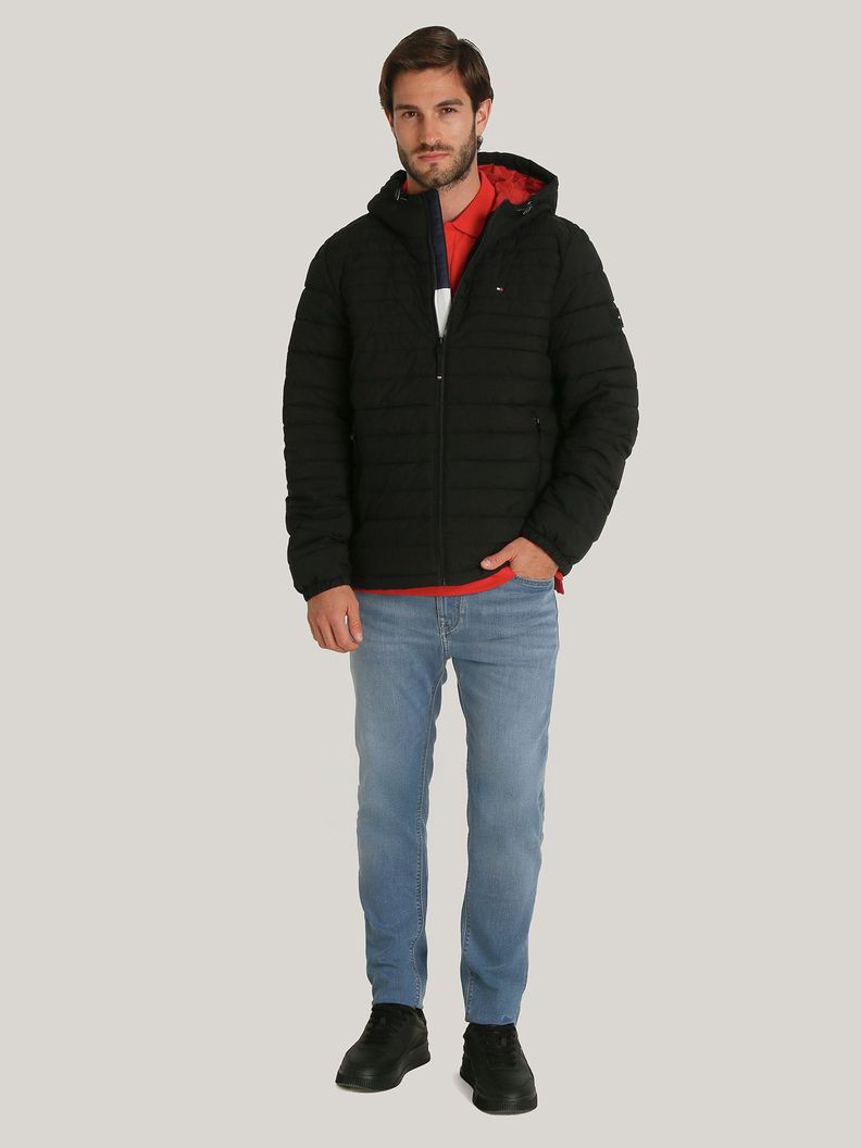 Parka Hoodie Solid Con Cierre Negro Tommy Hilfiger-1