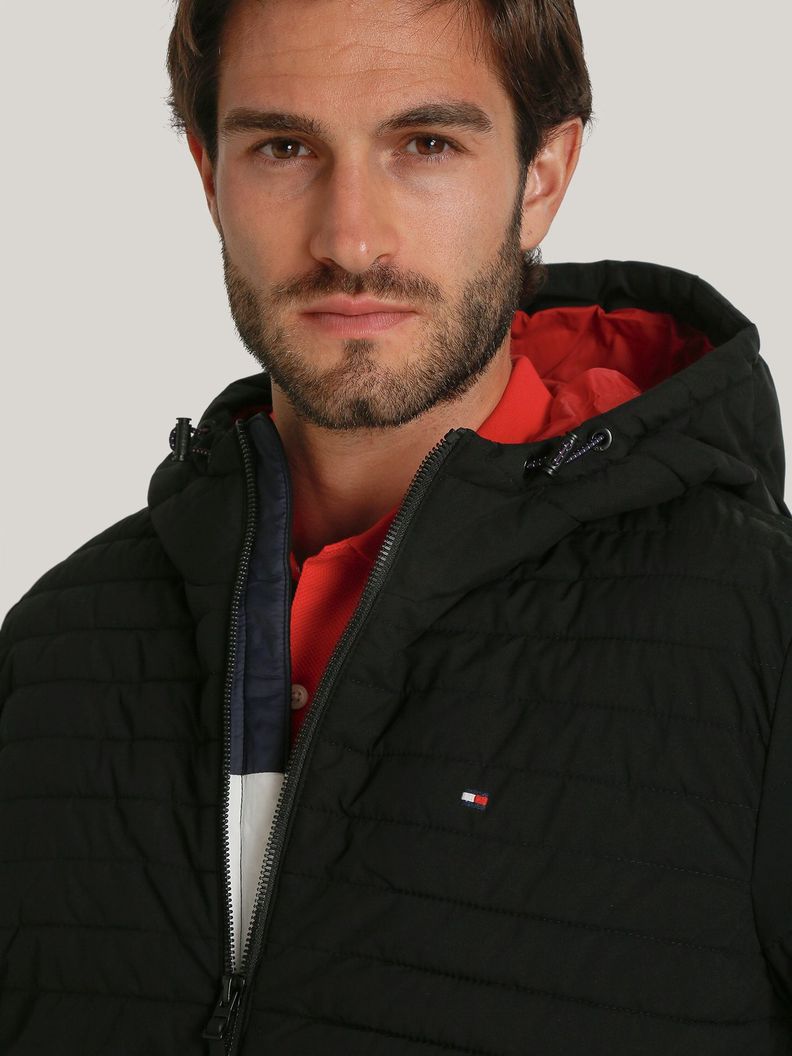 Parka Hoodie Solid Con Cierre Negro Tommy Hilfiger-3