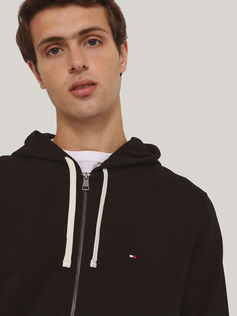 Polerón Hoodie Solic y Cremallera Negro Tommy Hilfiger-3