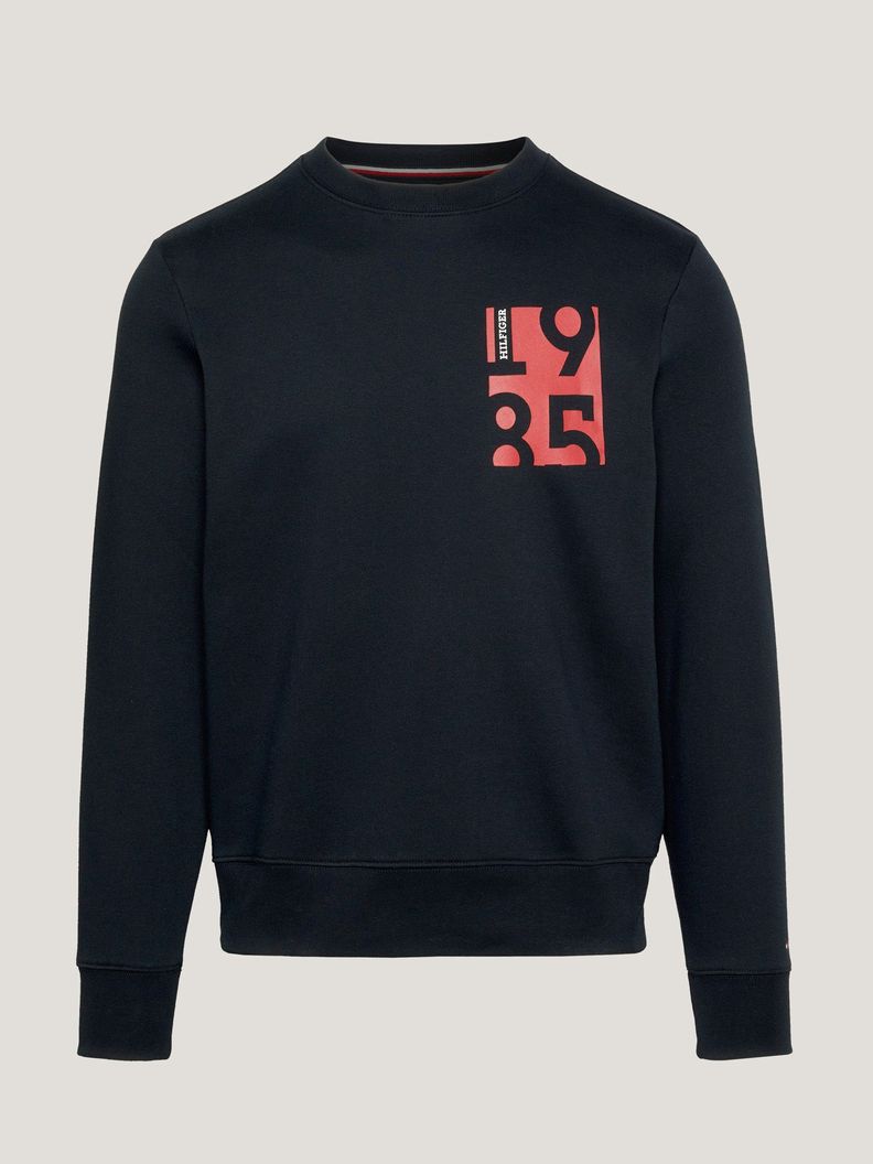 Polerón C-Neck Con Logo Estampado Azul Tommy Hilfiger-4