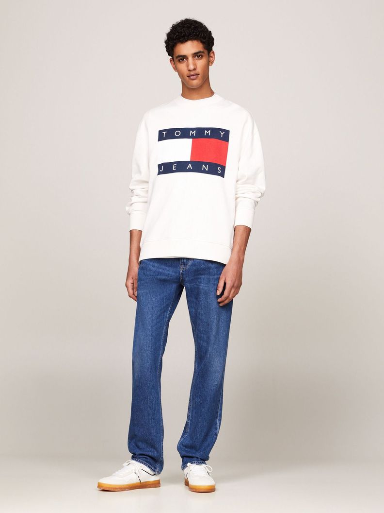 Polerón Con Logo Oversize Relaxed Blanco Tommy Jeans-1
