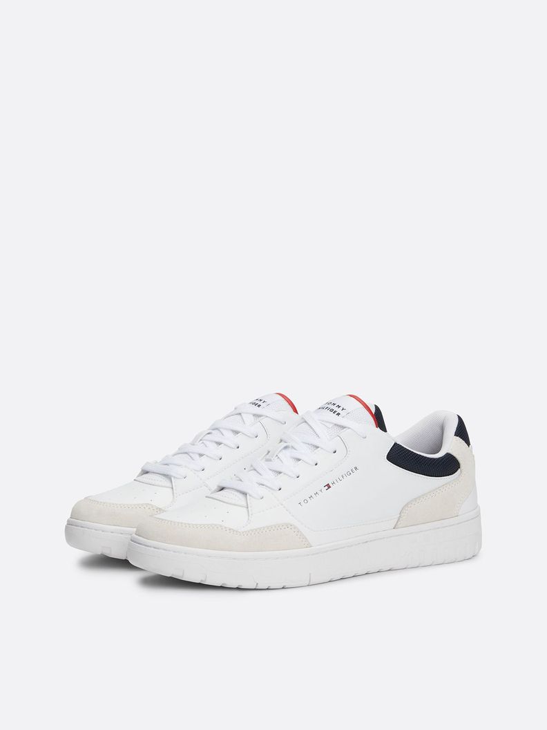 Zapatillas Basket Core De Cuero Blanco Tommy Hilfiger-0
