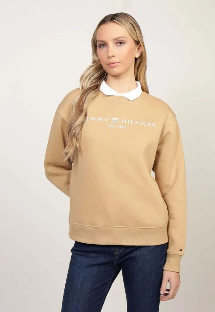 Polerón Modern Con Logo Beige Tommy Hilfiger-0