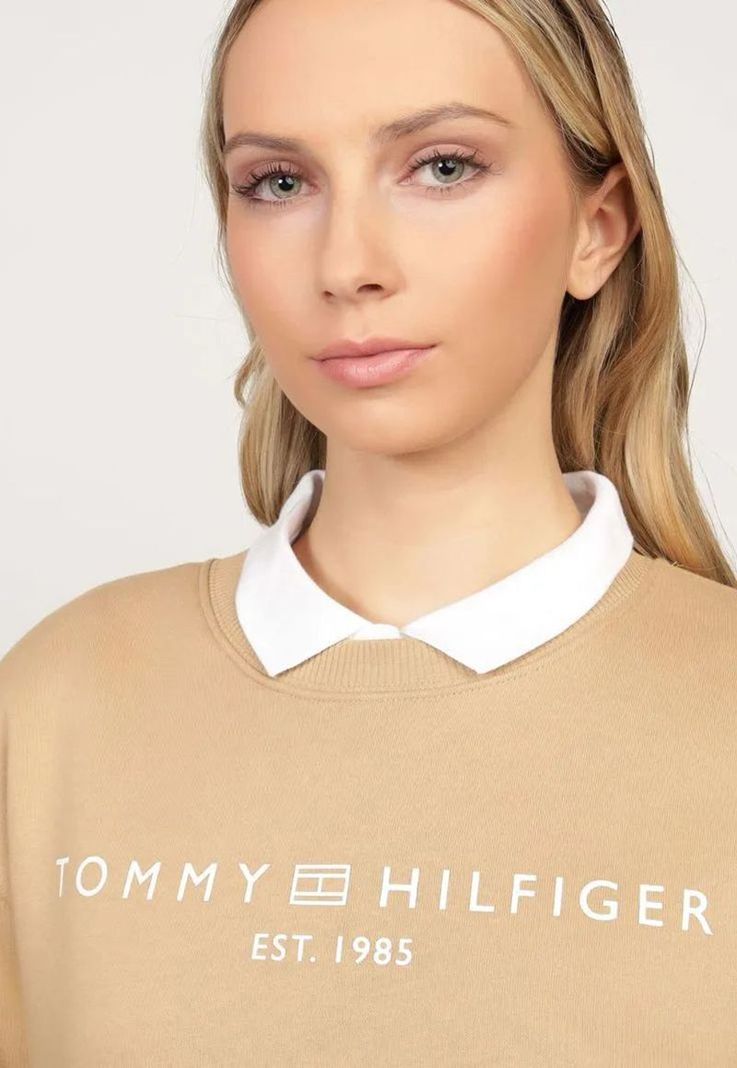 Polerón Modern Con Logo Beige Tommy Hilfiger-3