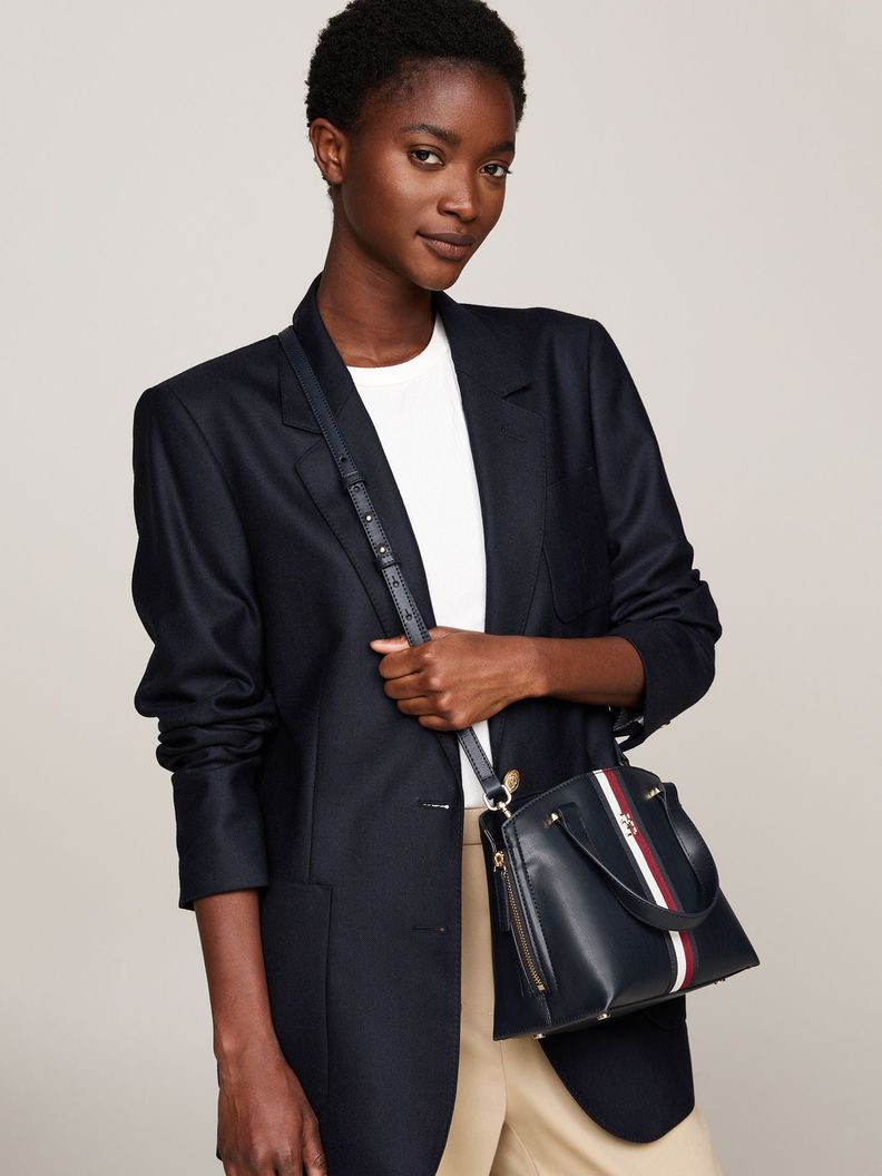 Bandolera Tote Modern Monogram Azul Tommy Hilfiger-1