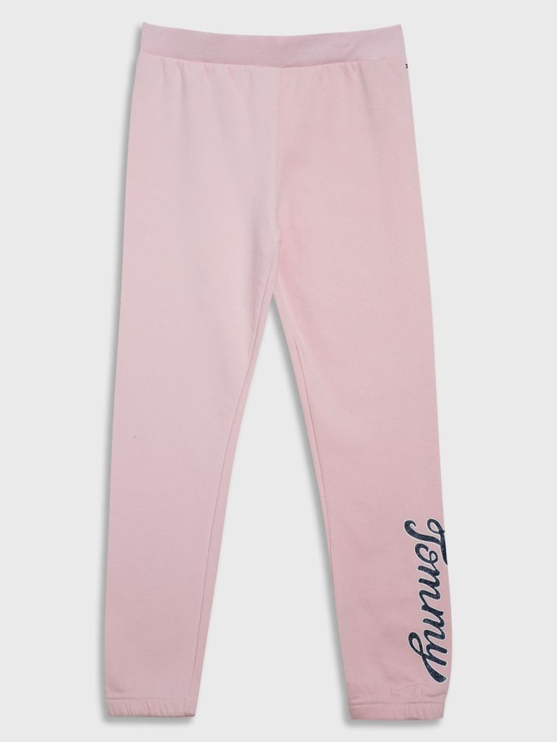 JOGGER LOGO Y BAJOS ELASTICOS ROSADO TOMMY HILFIGER-0