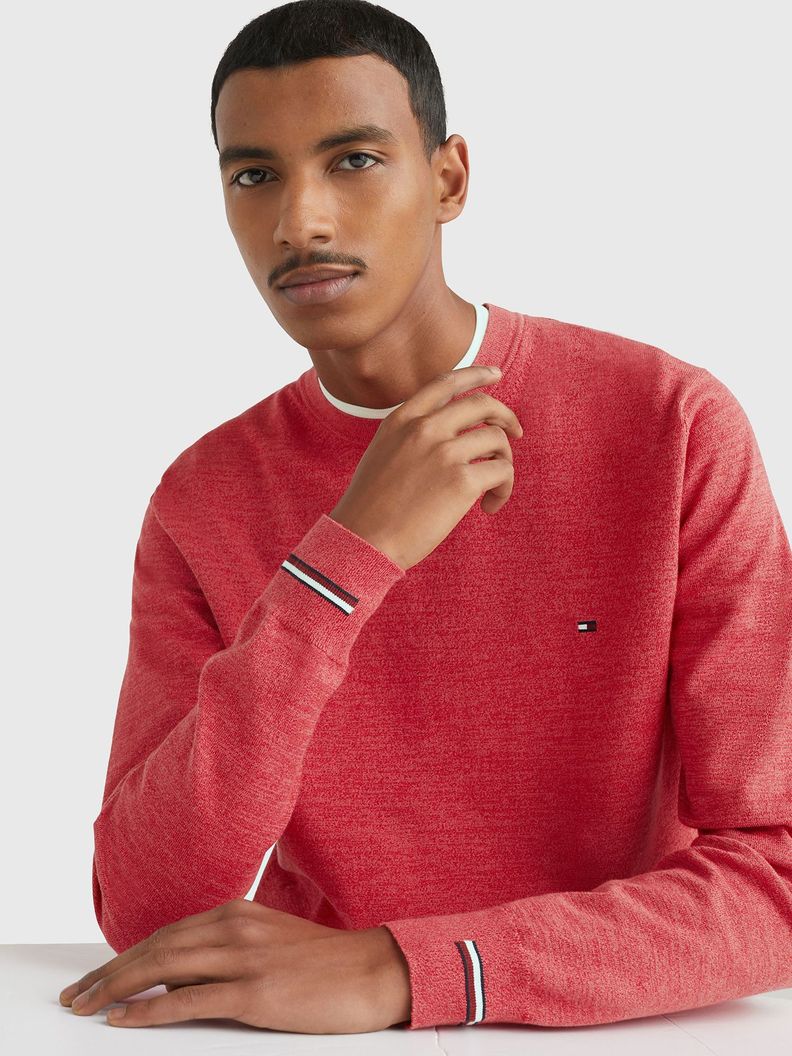 Sweater Mouline Striped  Rojo Tommy Hilfiger-3