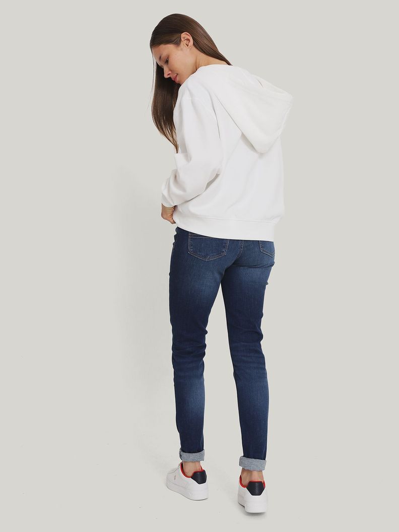Polerón Hoodie Con Logo Flag Blanco Tommy Hilfiger-2