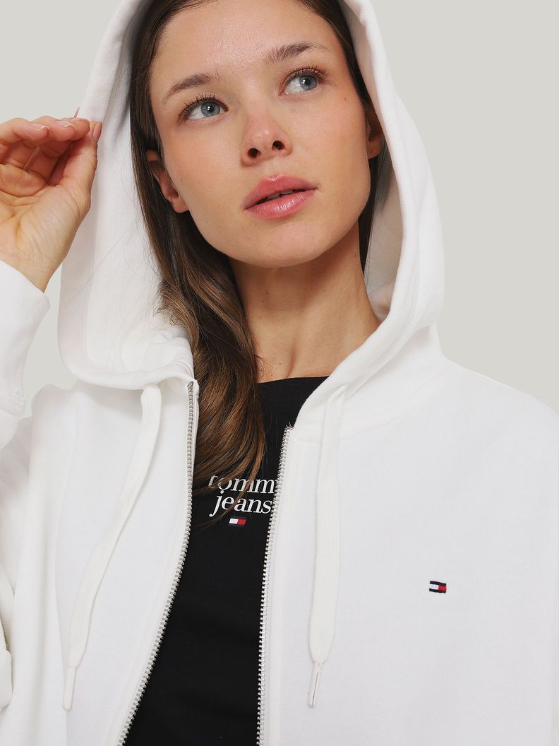 Polerón Hoodie Con Logo Flag Blanco Tommy Hilfiger-3