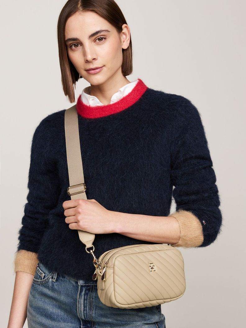 Bandolera Poppy Reform Acolchada Beige Tommy Hilfiger-1