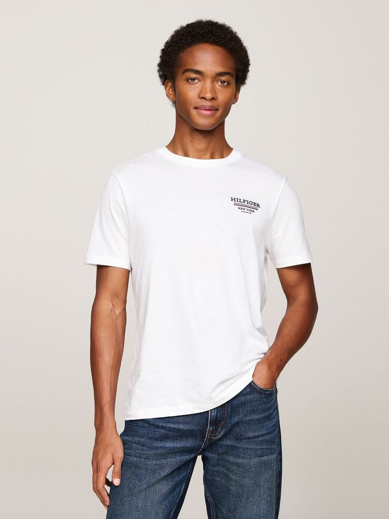Polera Global Stripe Con Logo Blanco Tommy Hilfiger-0