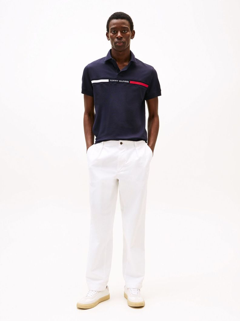Polo Chest Insert Logo Azul Tommy Hilfiger-1