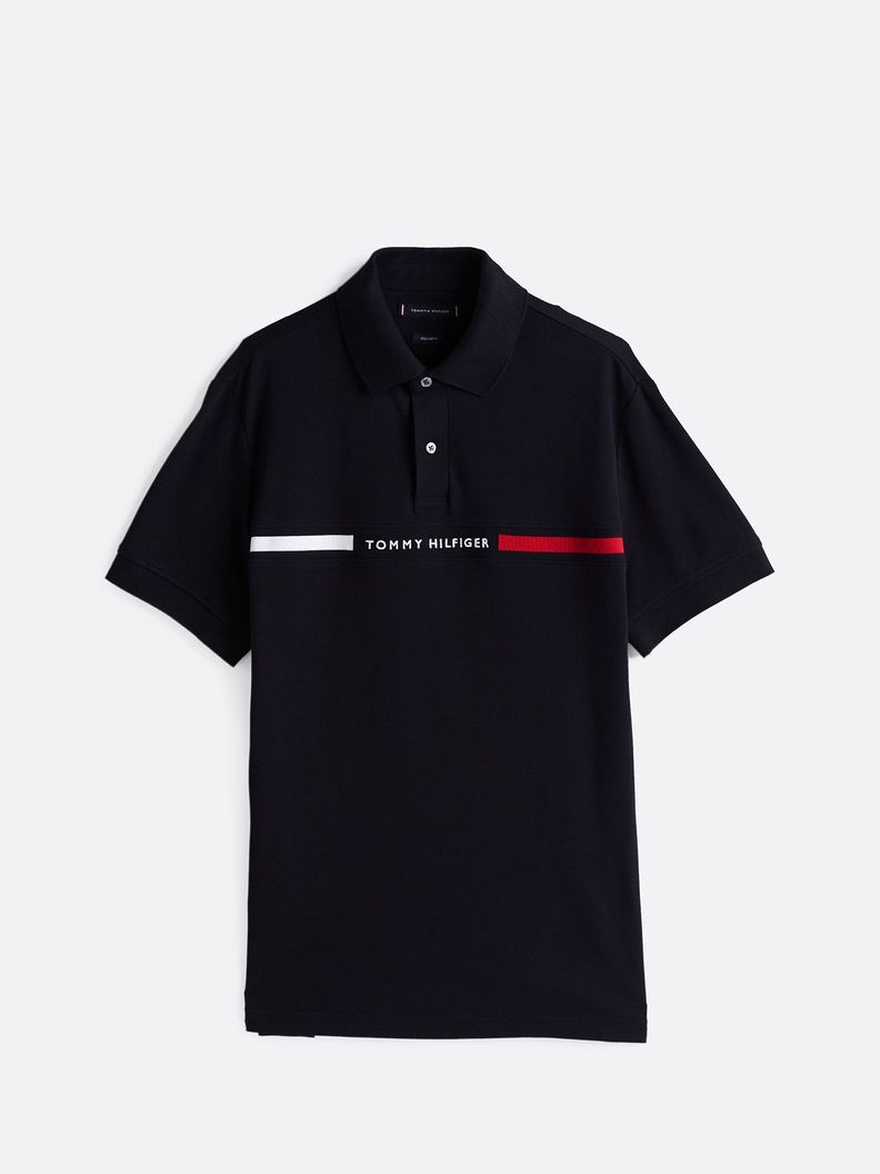 Polo Chest Insert Logo Azul Tommy Hilfiger-4
