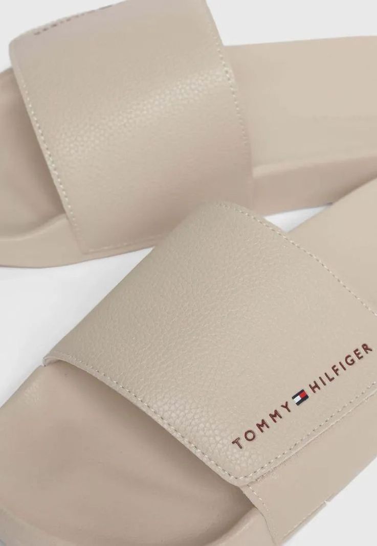 Sandalias Texturizadas Logo Beige Tommy Hilfiger-2