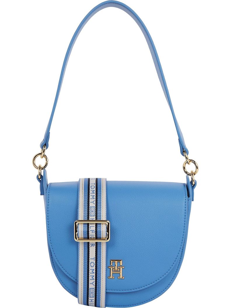 Cartera Saddle Monogram Celeste Tommy Hilfiger