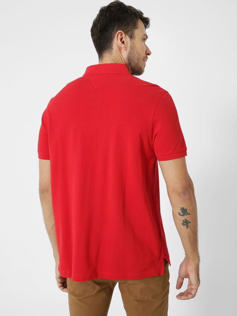 Polo Icon Con Logo Rojo Tommy Hilfiger-2