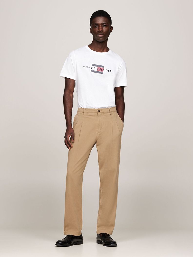Polera Con Logo Flag Bordado Blanco Tommy Hilfiger-1