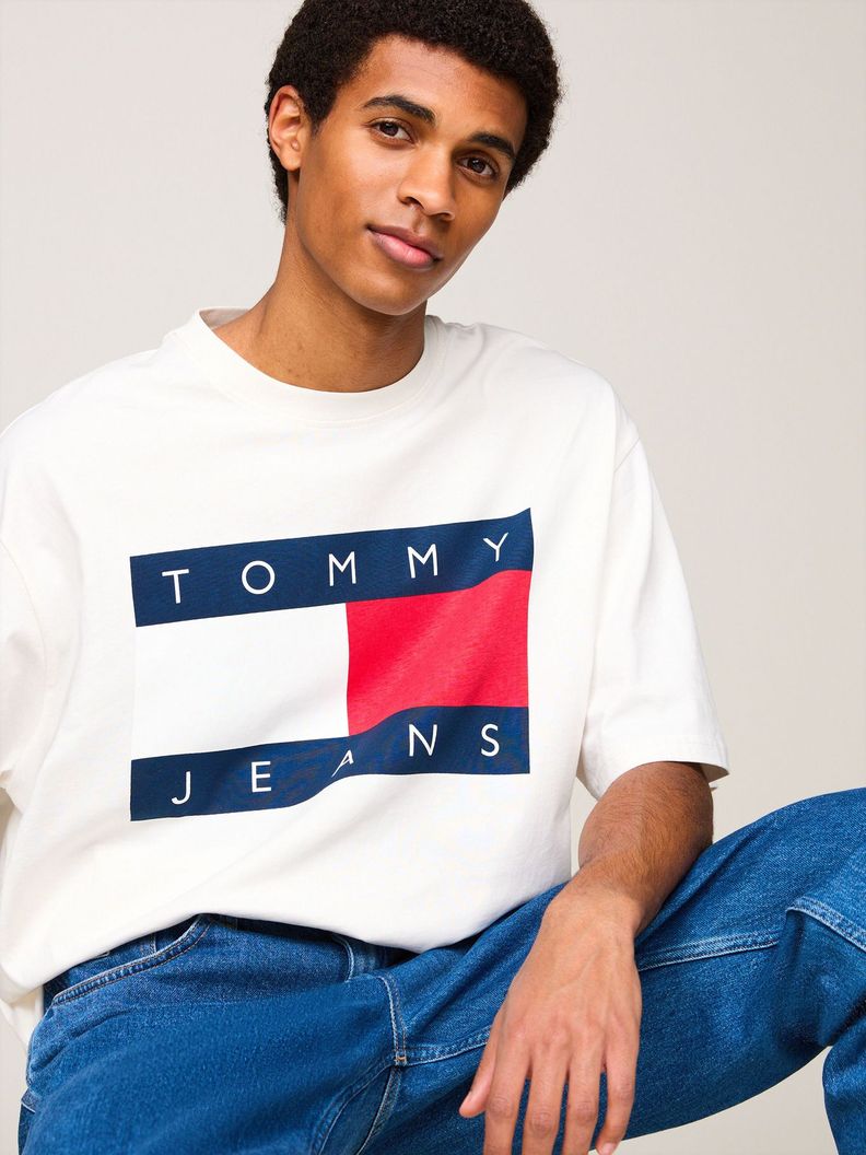 Polera  Oversize Parche Y Con Logo Blanco Tommy Jeans-3