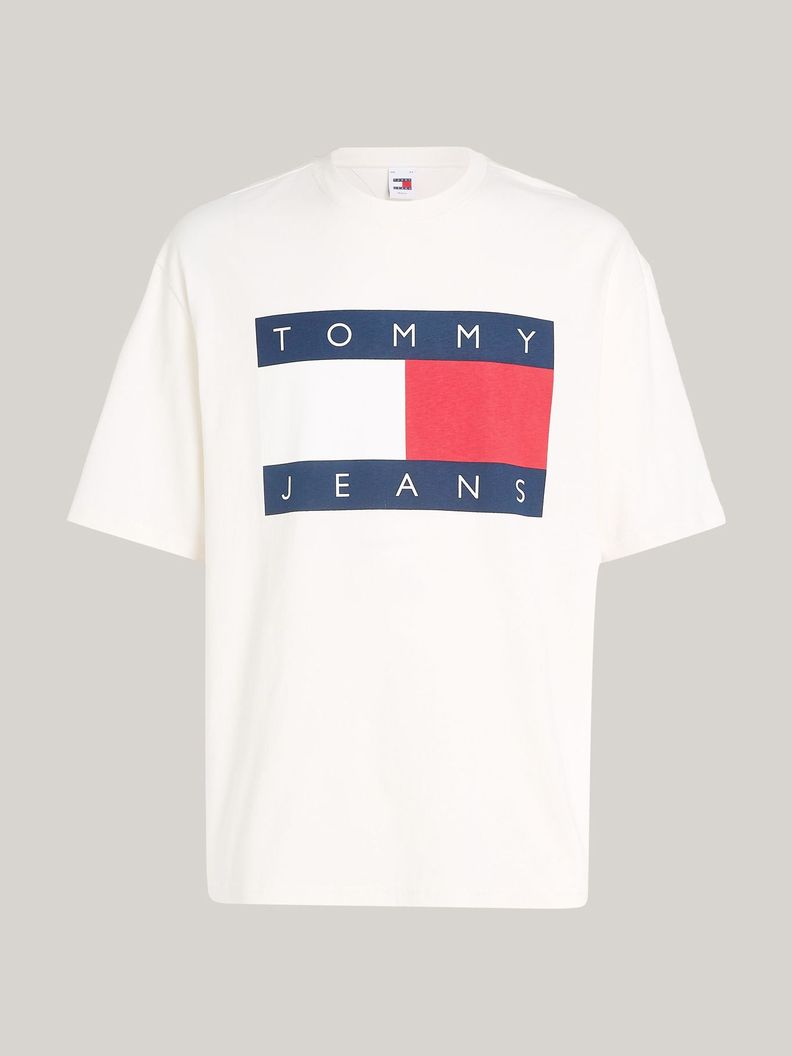 Polera  Oversize Parche Y Con Logo Blanco Tommy Jeans-4