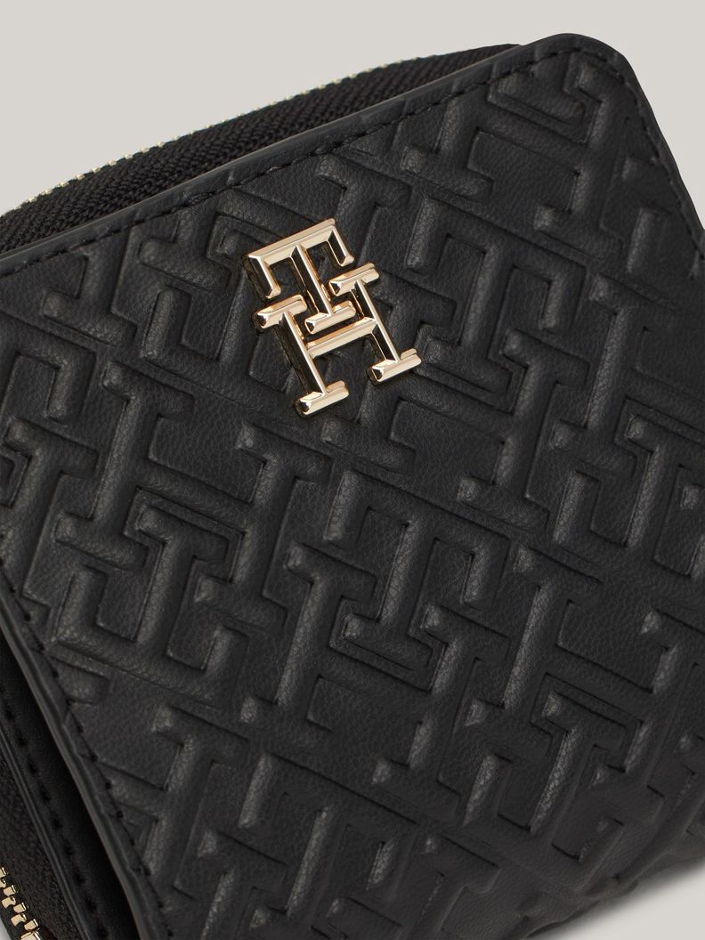 Billetera Con Monograma En Relieve Negro Tommy Hilfiger-2