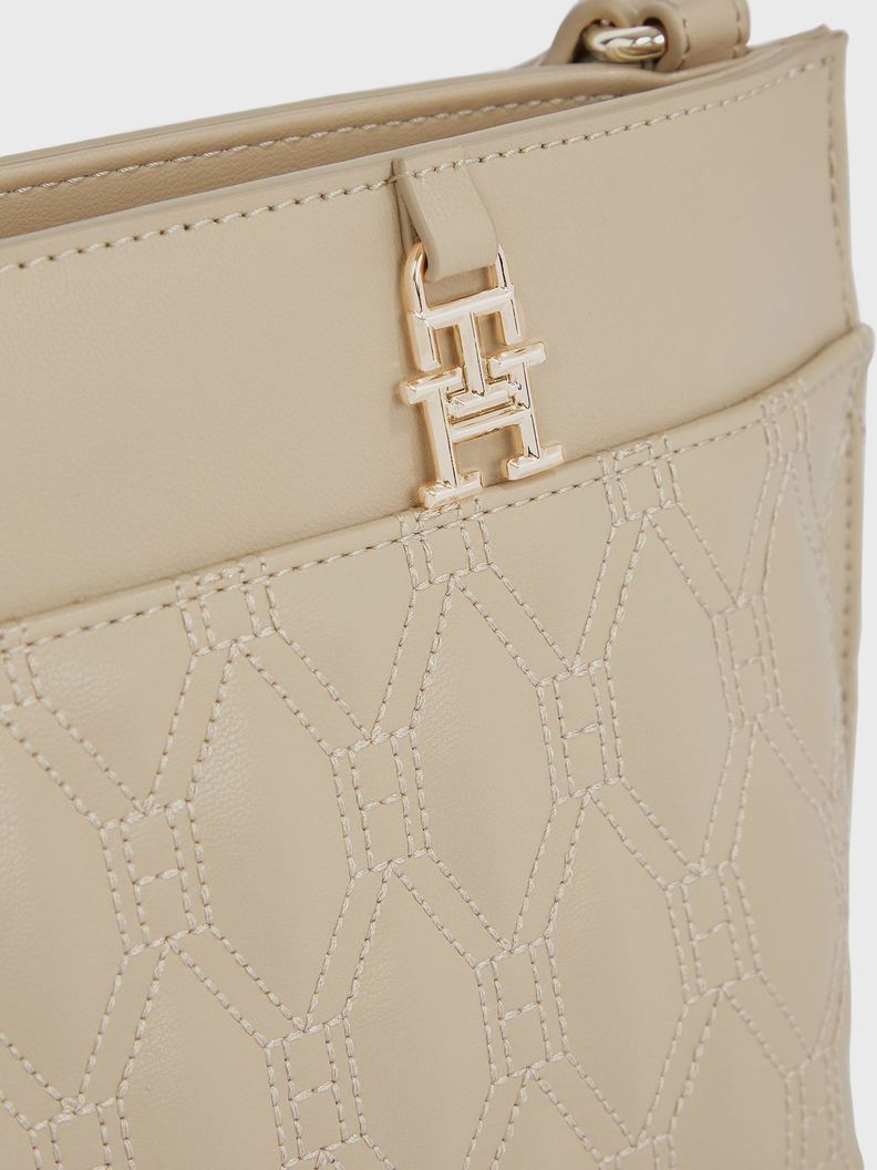 Bandolera Quilting Con Logo Beige Tommy Hilfiger-2