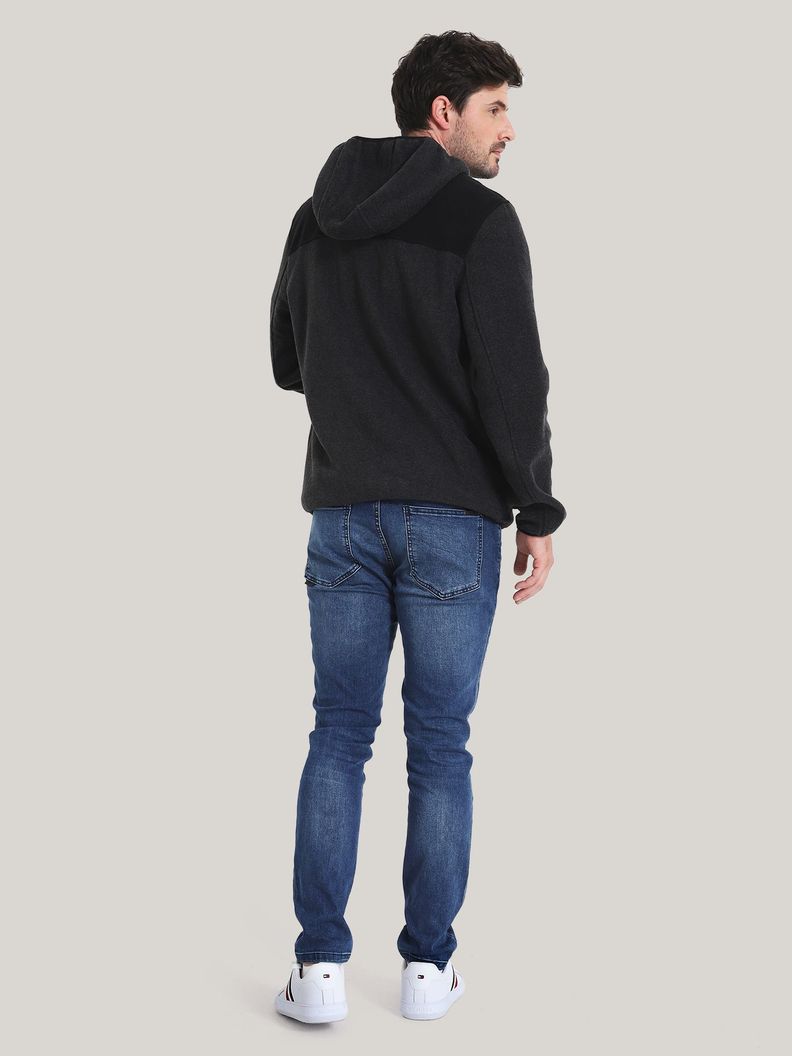POLERÓN HOODIE DE POLAR CIERRE NEGRO TOMMY HILFIGER-2