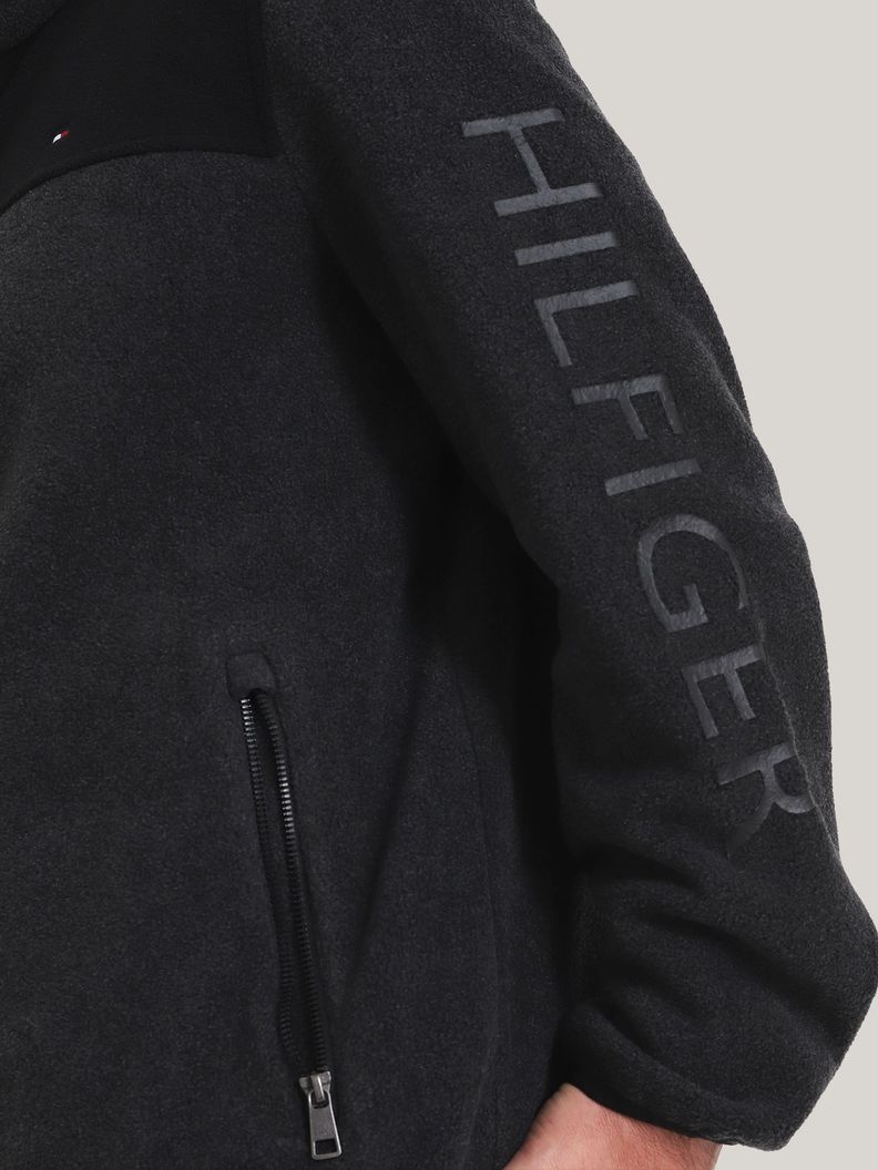 POLERÓN HOODIE DE POLAR CIERRE NEGRO TOMMY HILFIGER-4