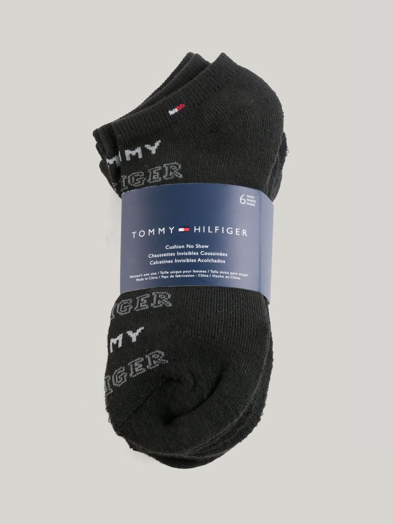 Pack 6 Calcetin Athletic Invisible Negro Tommy Hilfiger-2