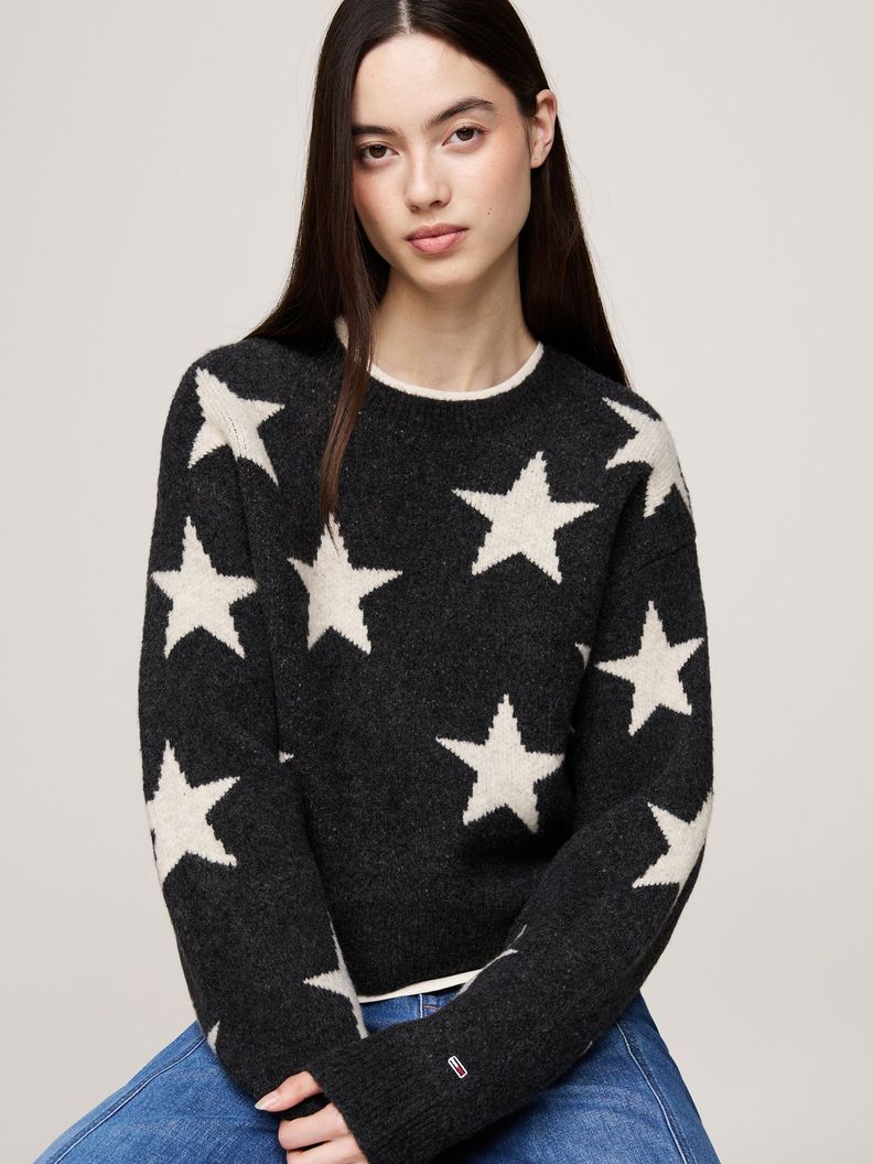 Sweater Con Diseño De Estrellas Negro Tommy Hilfiger-3