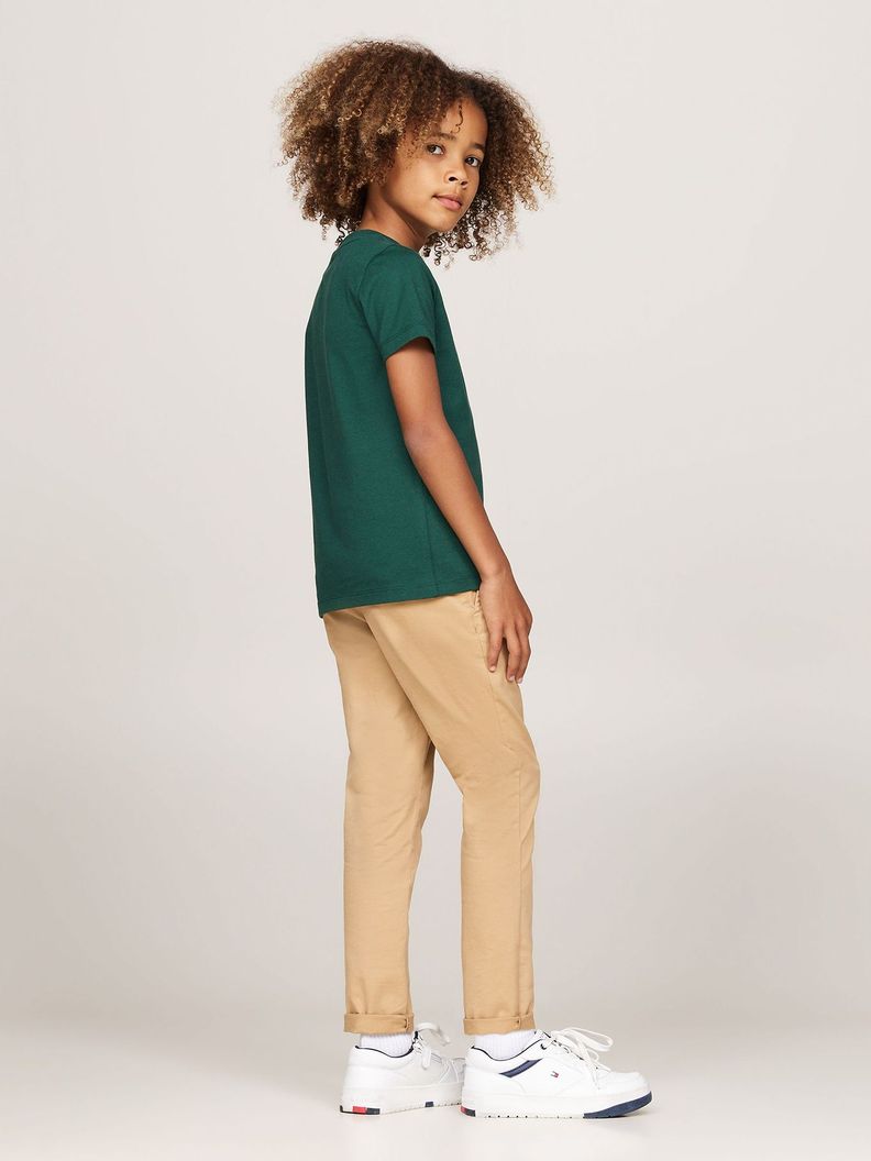 Polera Con Logo De Bandera Bordado Verde Tommy Hilfiger-2