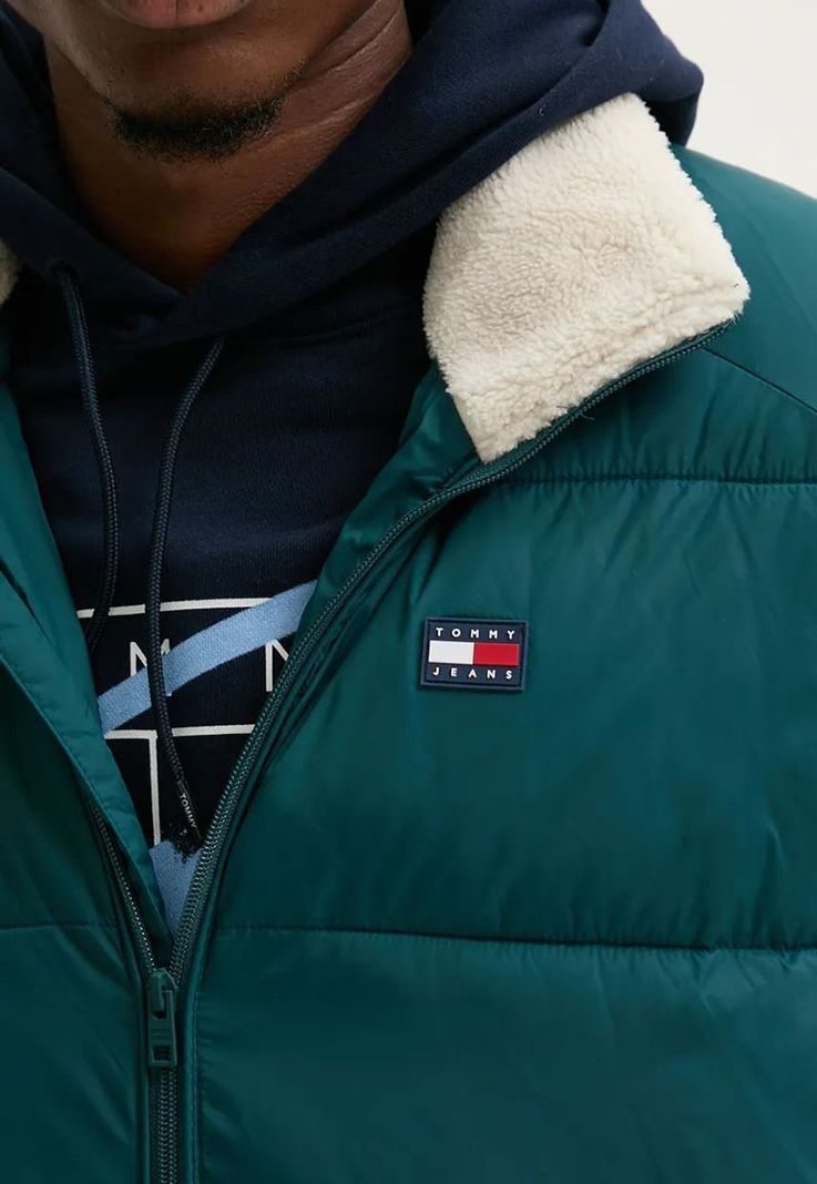 Parka Vest Acolchada y Cuello Alto Verde Tommy Hilfiger-4