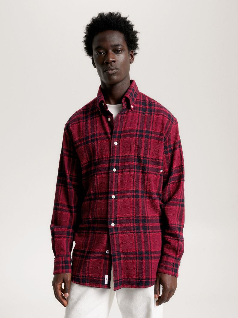 Camisa A Cuadros Escoceses Tonales Rojo Tommy Hilfiger-0