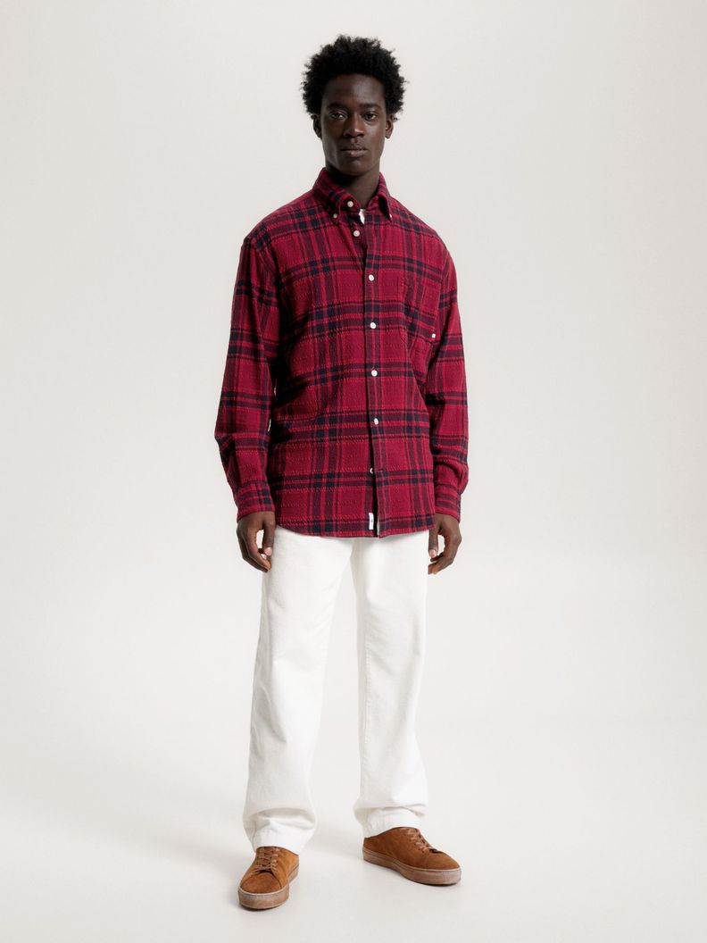 Camisa A Cuadros Escoceses Tonales Rojo Tommy Hilfiger-1