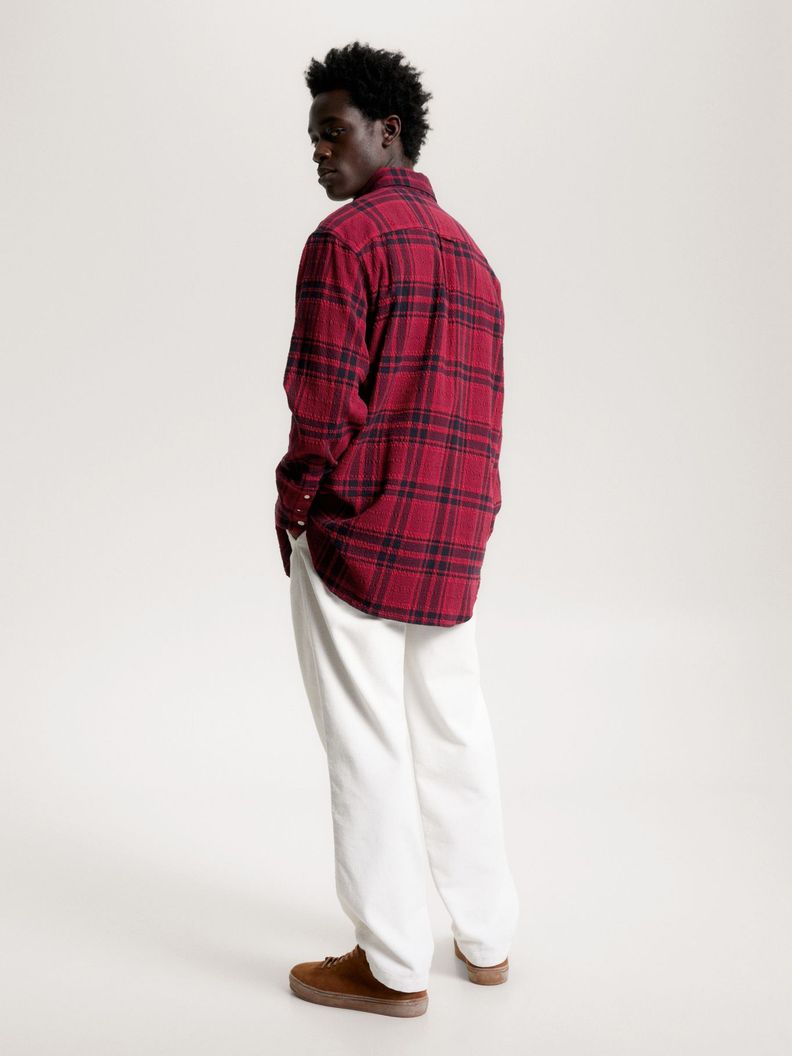 Camisa A Cuadros Escoceses Tonales Rojo Tommy Hilfiger-2