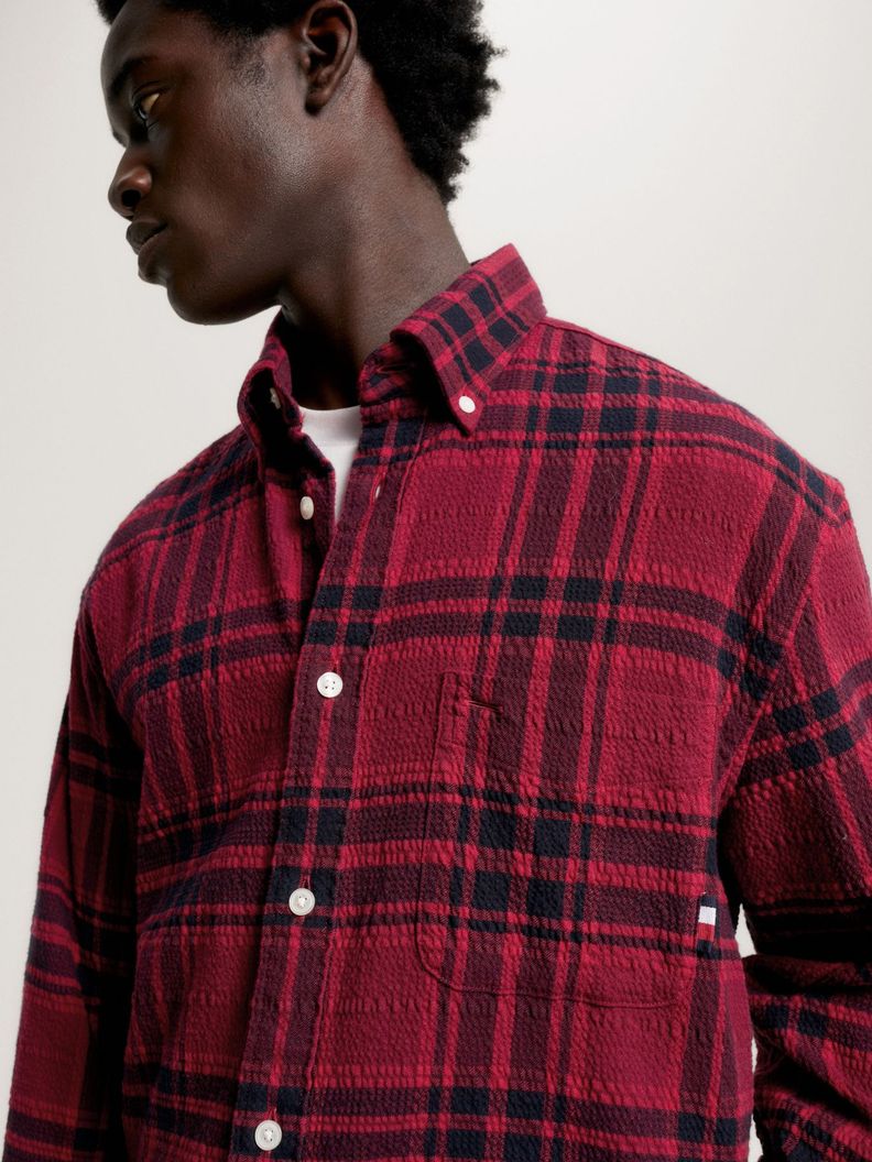 Camisa A Cuadros Escoceses Tonales Rojo Tommy Hilfiger-3