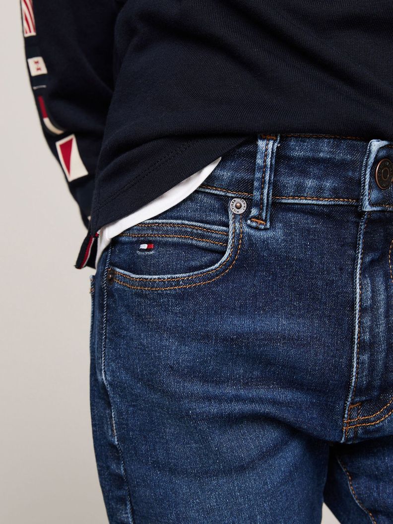 Jeans Rectos Desteñidos Azul Tommy Hilfiger-3