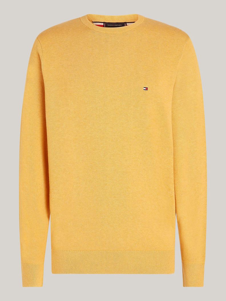 Sweater Básico Signature C-Neck Amarillo Tommy Hilfiger-4