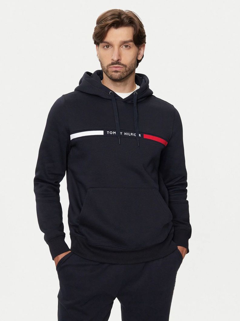 Polerón Hoodie Chest Logo Azul Tommy Hilfiger-0