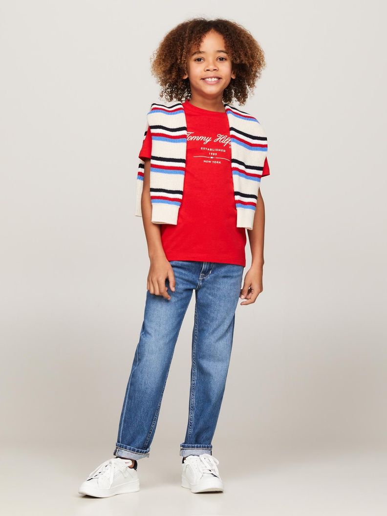 Jeans Skater Con Efecto Desteñido Azul Tommy Hilfiger-0
