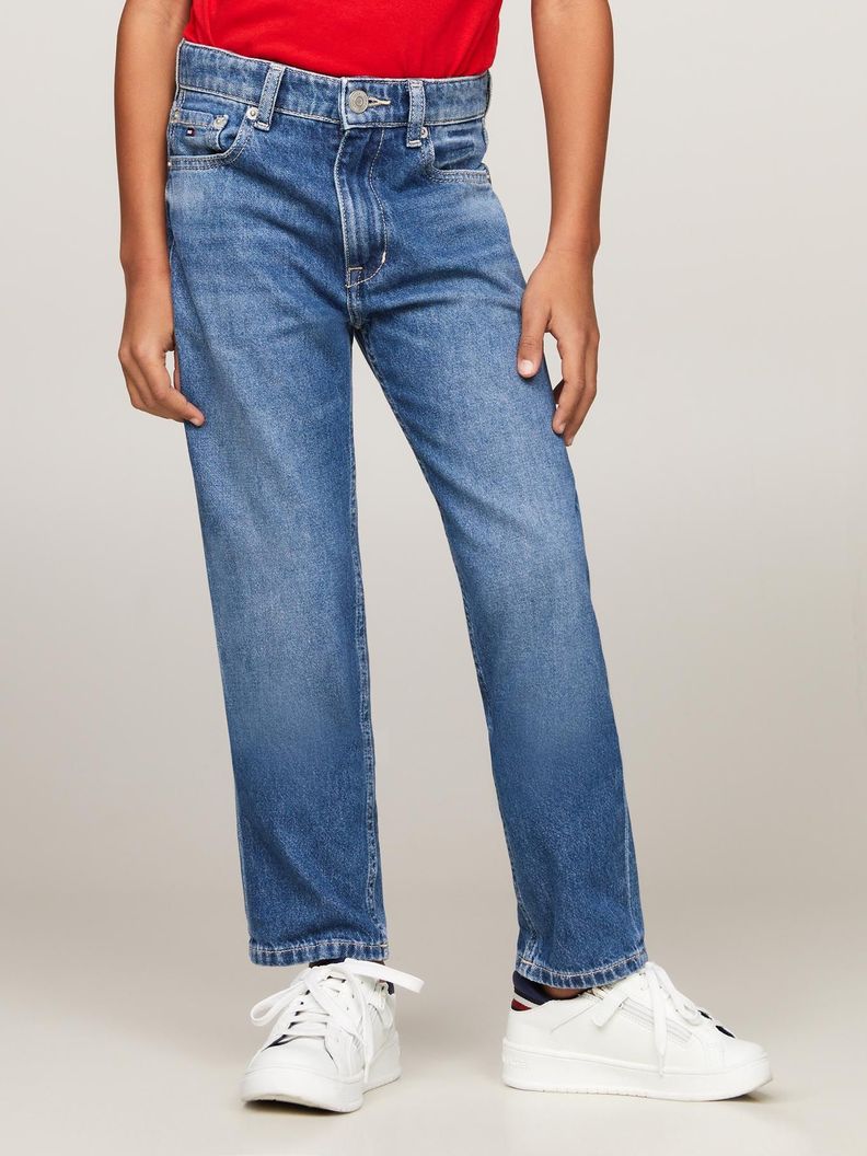 Jeans Skater Con Efecto Desteñido Azul Tommy Hilfiger-1