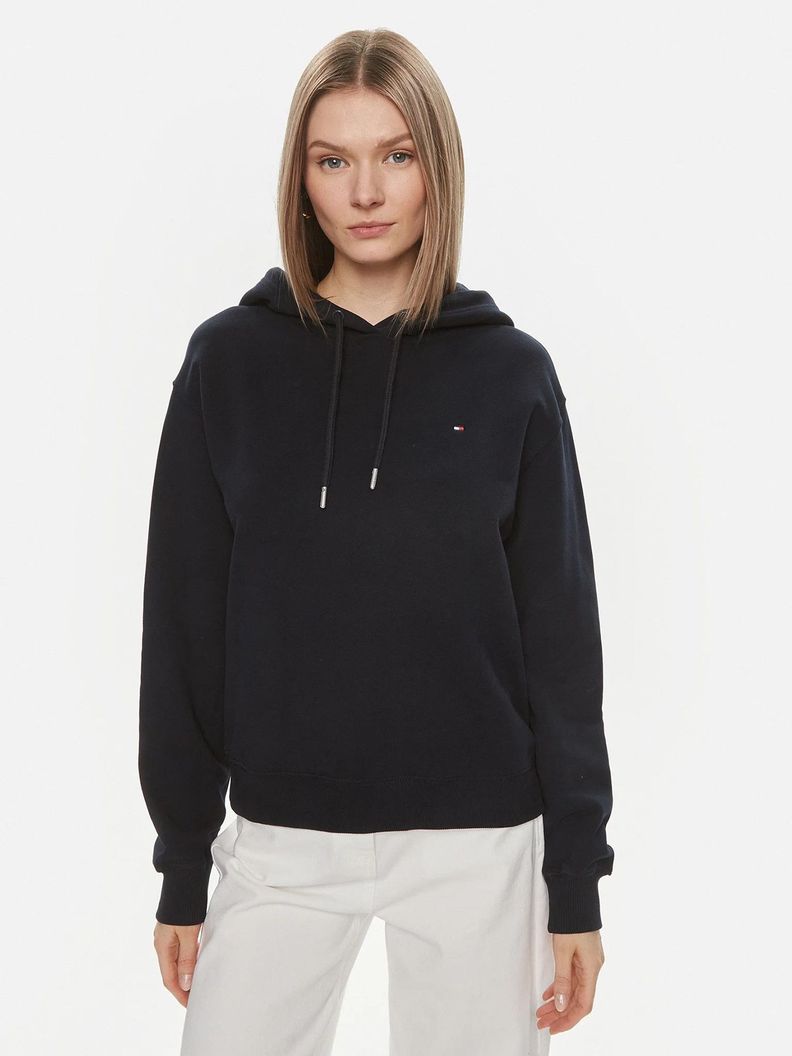 Polerón Hoodie Con Logo Bordado DW5 Azul Tommy Hilfiger-0