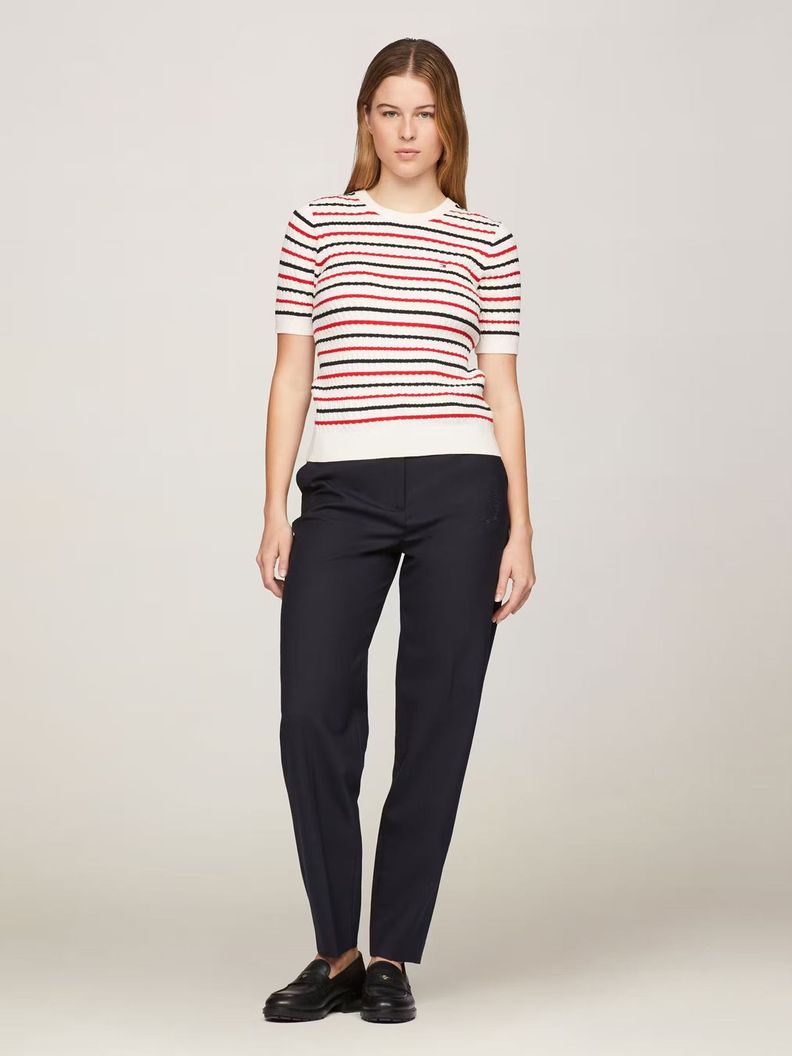 Sweater Tejido Cable Slim Fit Multicolor Tommy Hilfiger-1