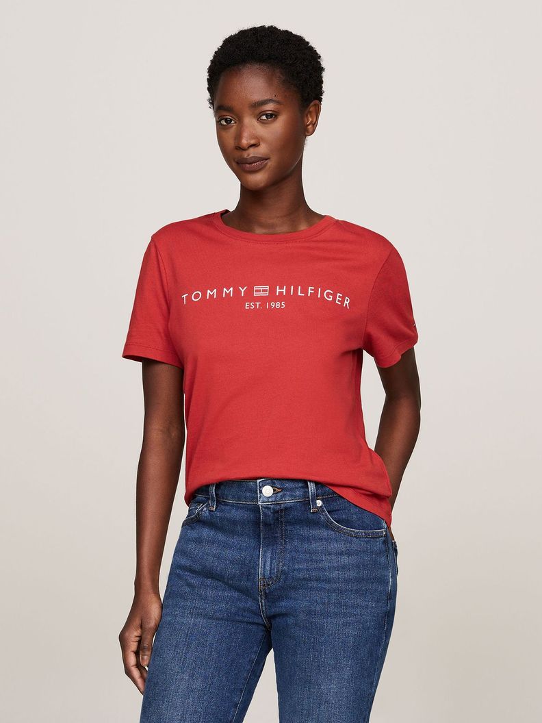 Polera Signature Con Logo Rojo Tommy Hilfiger-0