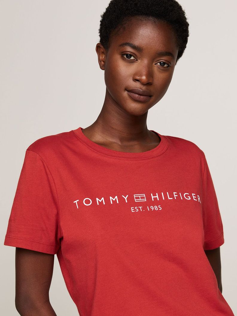 Polera Signature Con Logo Rojo Tommy Hilfiger-3